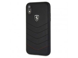 IPhone XR CG MOBILE FERRARI HERITAGE QUILTED Black Leather Hard Case Cover Luxur